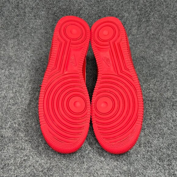 Nike Air Force 1 Low Shoes Men\'s Size 10.5 Triple Red Leather Retro‎ Athletic main image 11